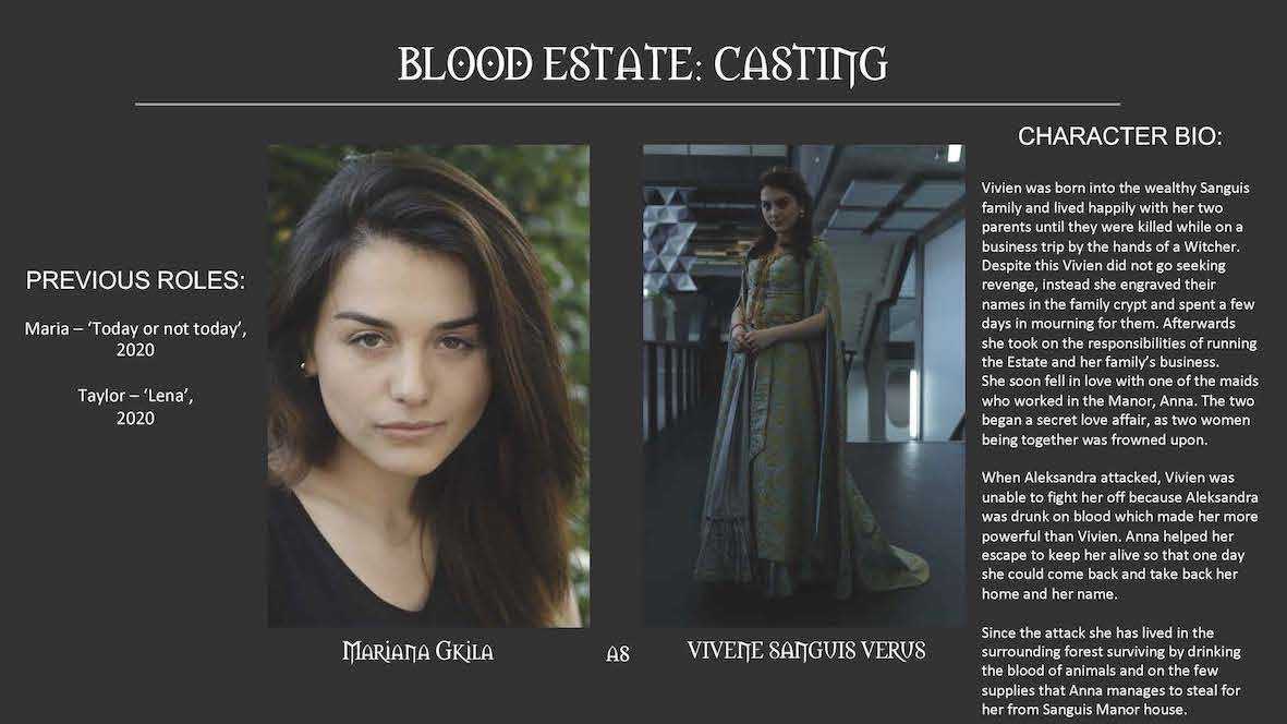 Pitch Deck for Blood Estate 