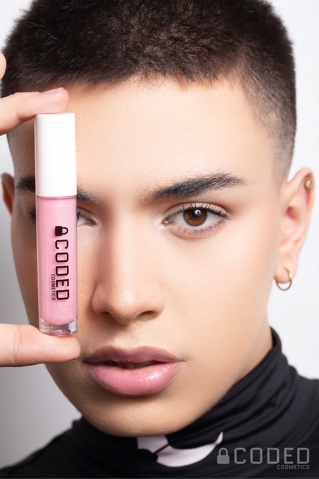 Coded Cosmetics 'FUTR IS PNK 1.0' lipgloss promotional asset