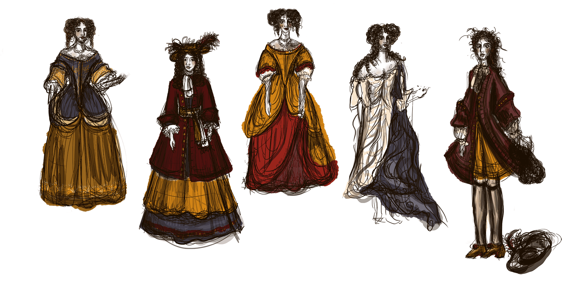 Costume Lineup Illustrations