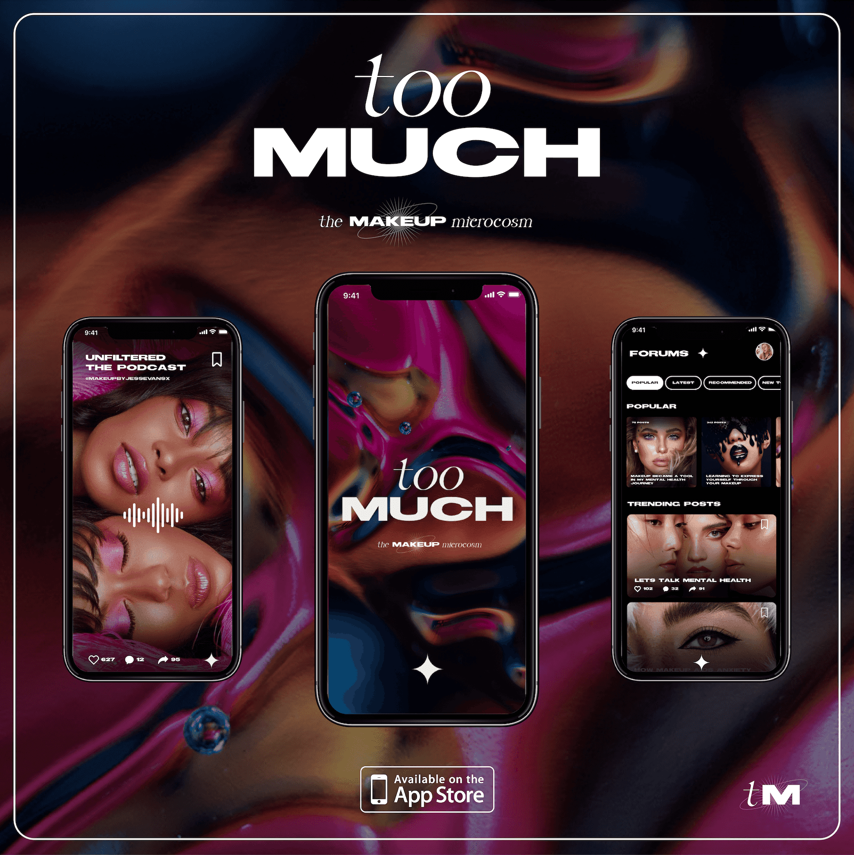 TOO MUCH - Too Much is an online campaign proposal with the aim to confront makeup shaming and the double standards surrounding makeup by encouraging people to be too much. The campaign consists of digital promotional content for social media as well as the too much app, the makeup microcosm.